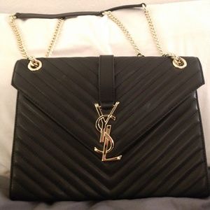Saint Laurent Monogram Leather Purse/Shoulder Bag